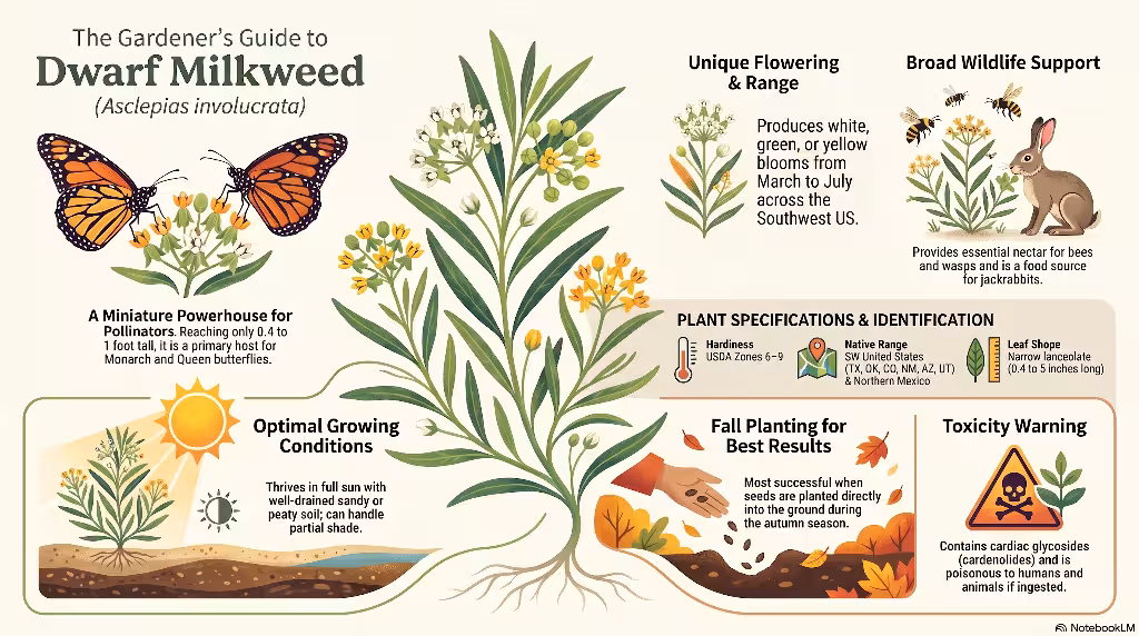 Dwarf milkweed gardening guide.