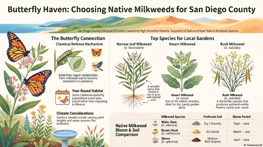 A synopsis of San Diego county milkweeds.